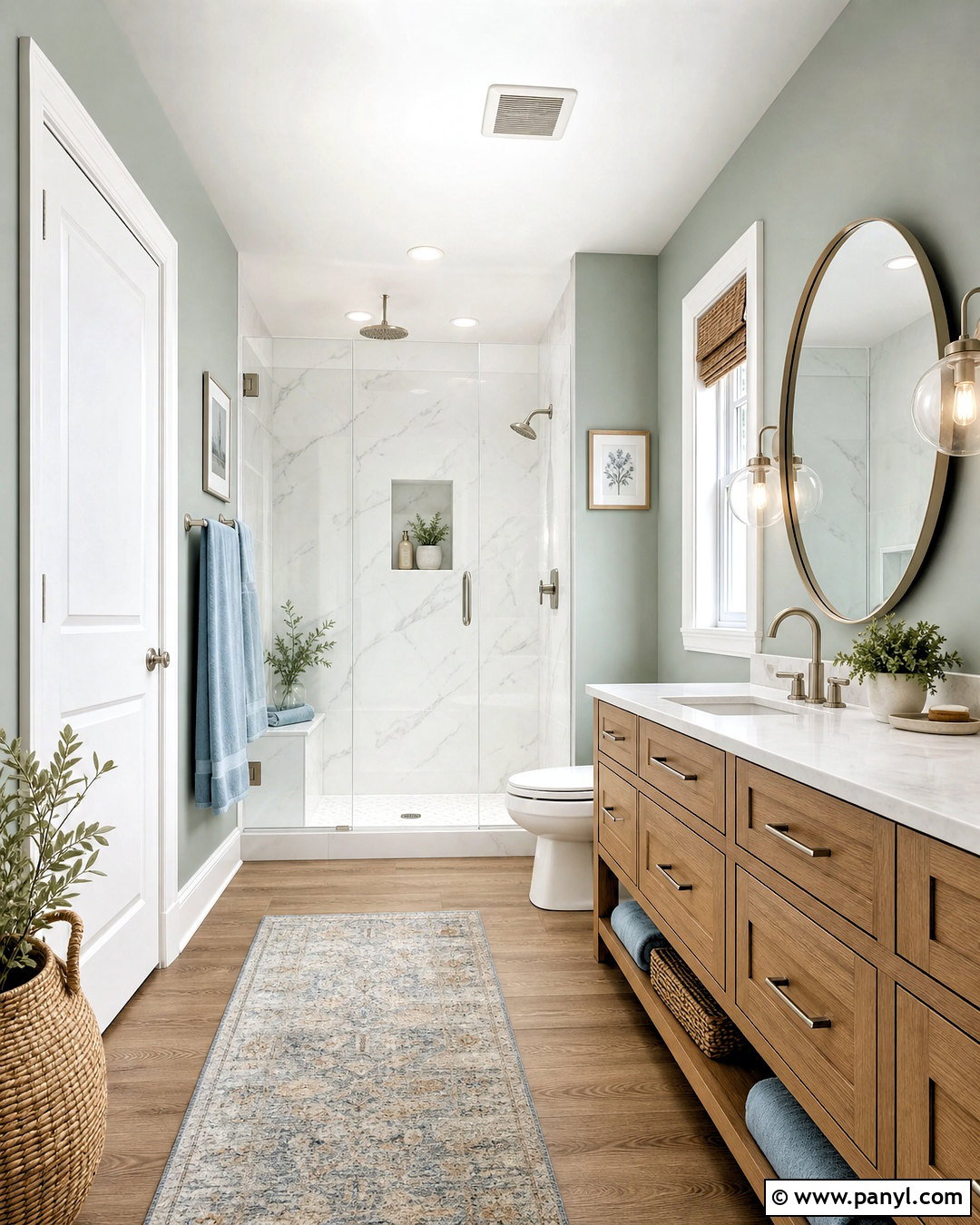 Comfort Gray Bathroom With White Marble - 20 sw comfort gray ideas