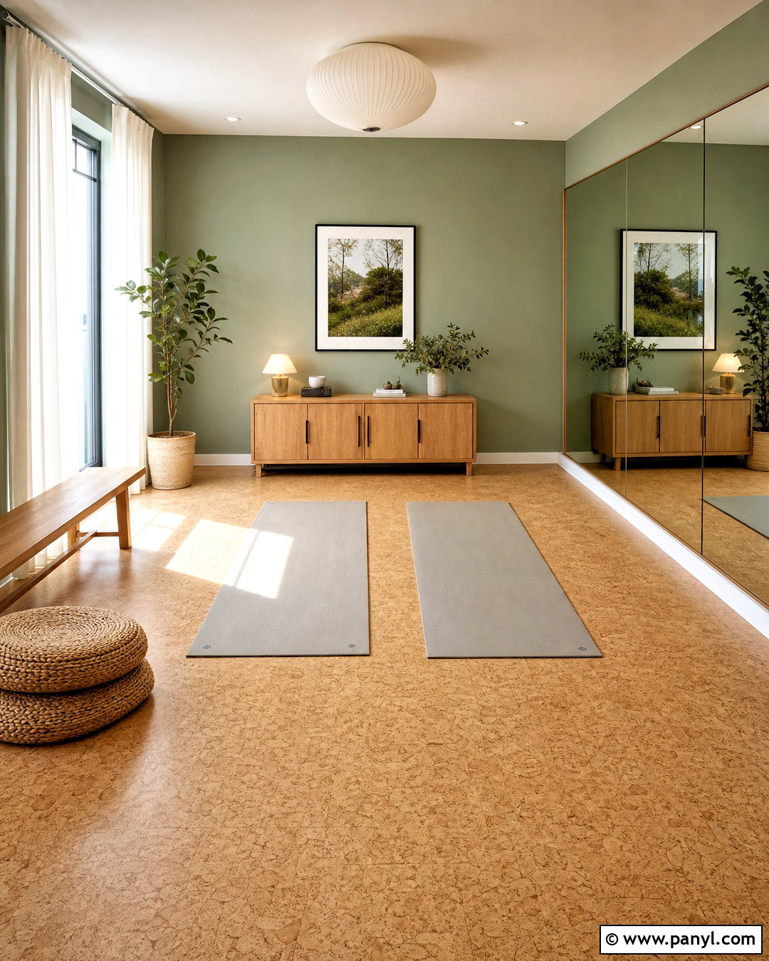 Compact Yoga Room - 20 empty rooms interior ideas