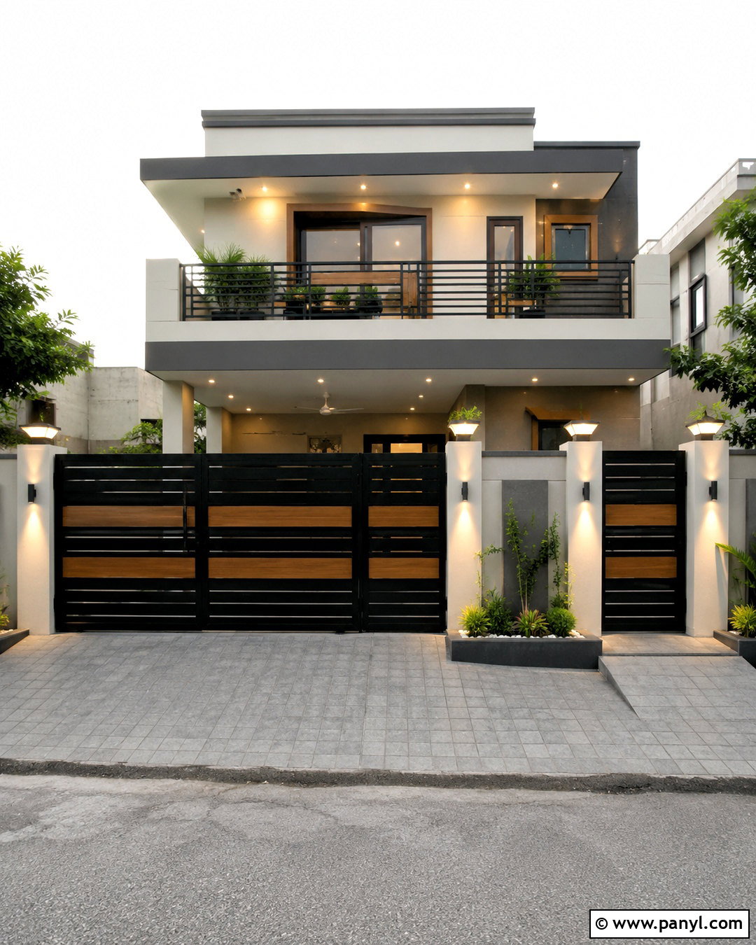 Compound Wall With Sliding Gate - 20 compound wall design exterior indian simple ideas