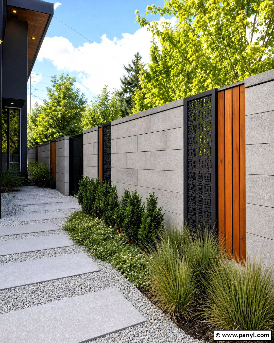 Concrete Block Fence Wall - 20 fence wall design ideas