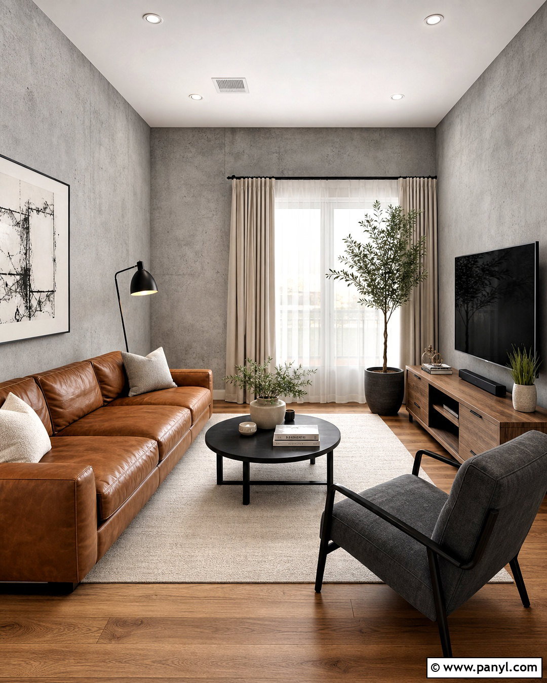 Concrete Effect Living Room Wallpaper - 20 wallpaper for living room modern ideas