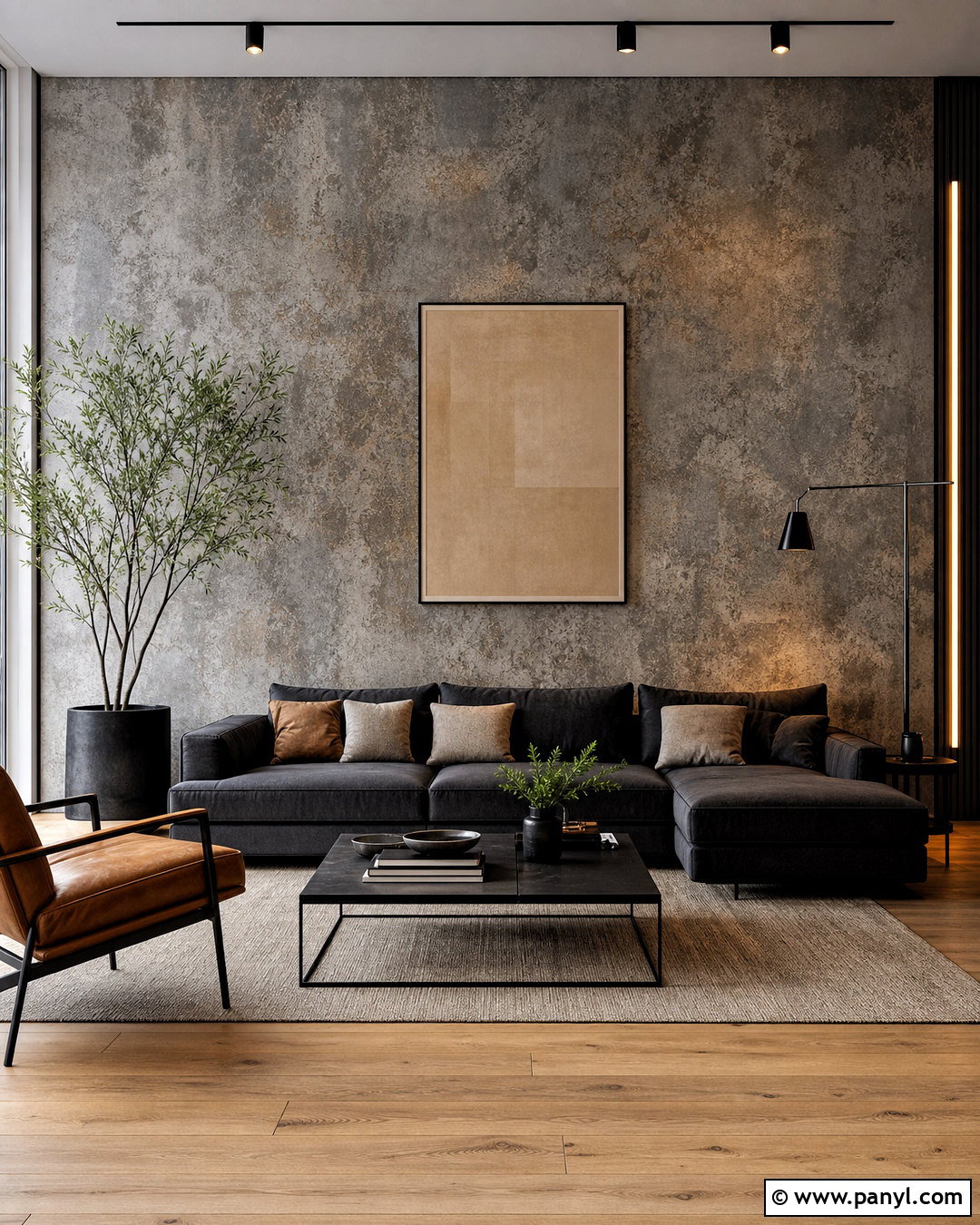 Concrete Effect Sponge Wall - 20 sponge wall diy ideas
