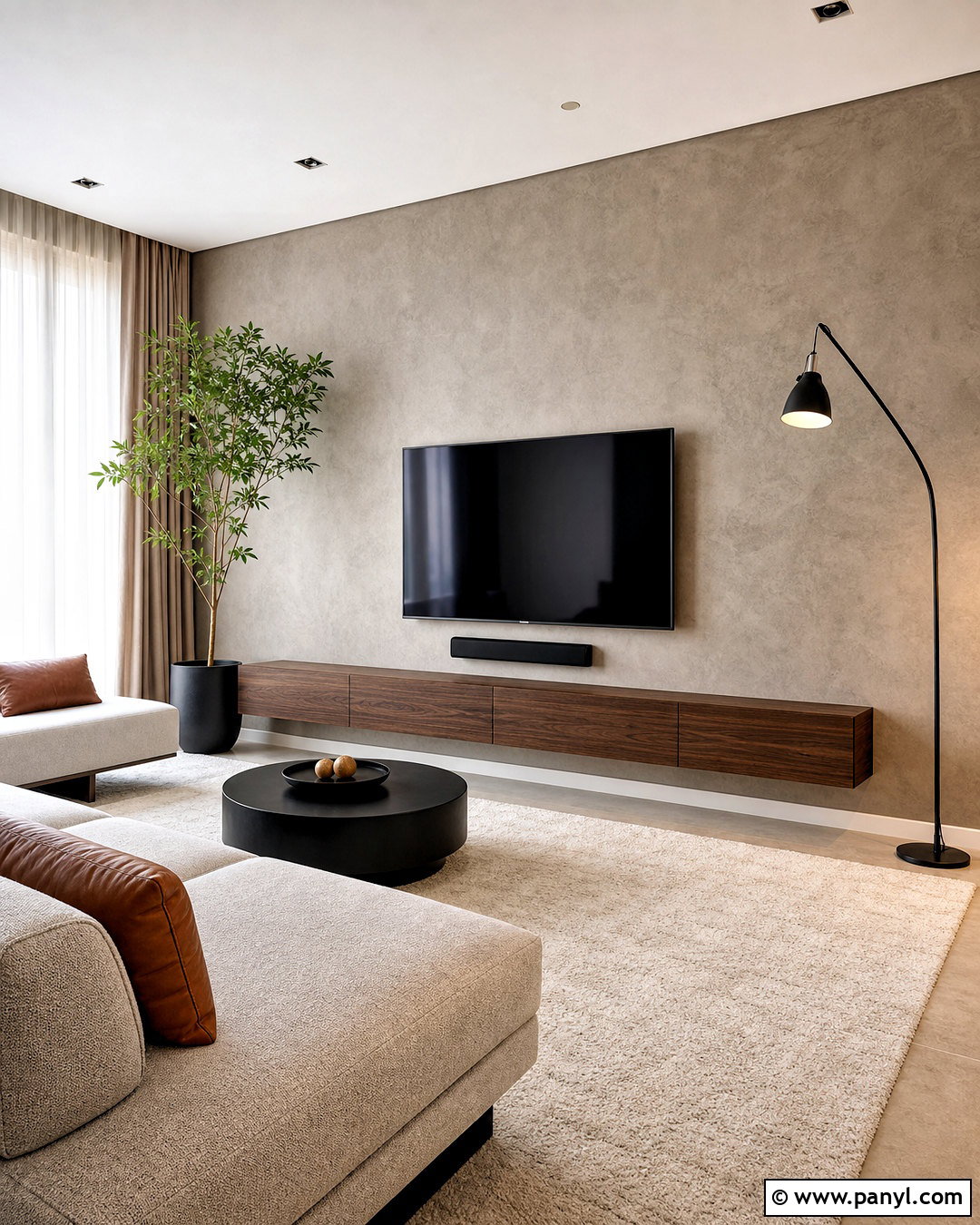 Concrete Effect TV Wall Wallpaper - 20 tv wall wallpaper ideas