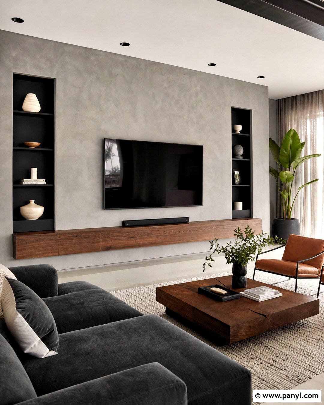 Concrete Family Room TV Wall - 20 family room tv wall ideas