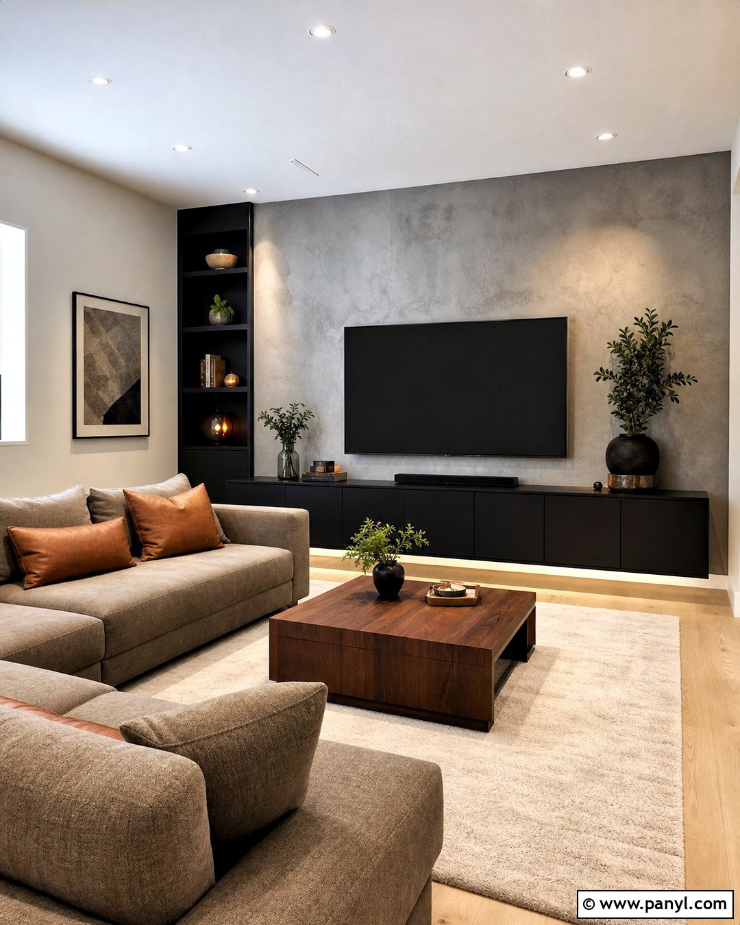 Concrete Finish Basement Accent Wall - 20 basement accent wall ideas