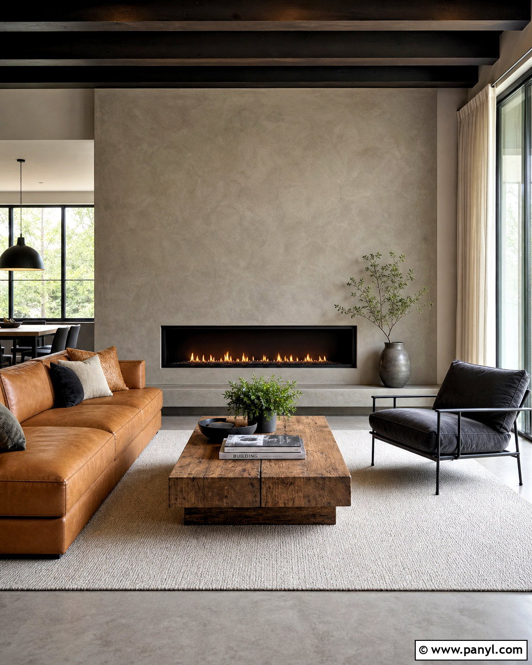 Concrete Fireplace Accent Wall - 20 accent wall fireplace living room ideas