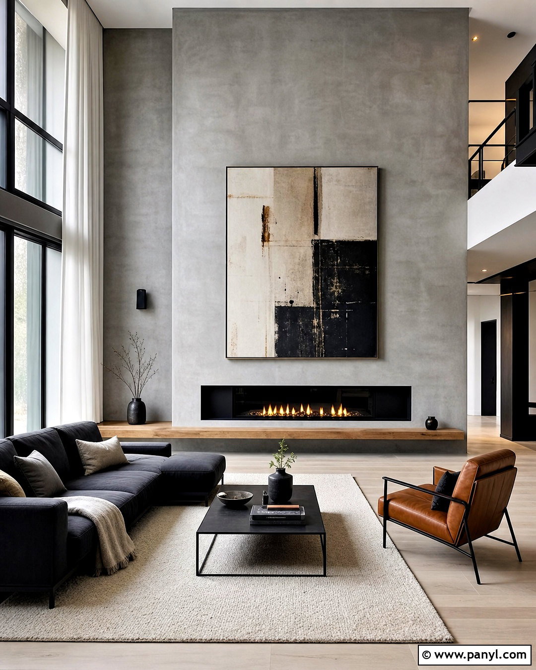 Concrete Fireplace Wall - 20 fireplace accent wall ideas