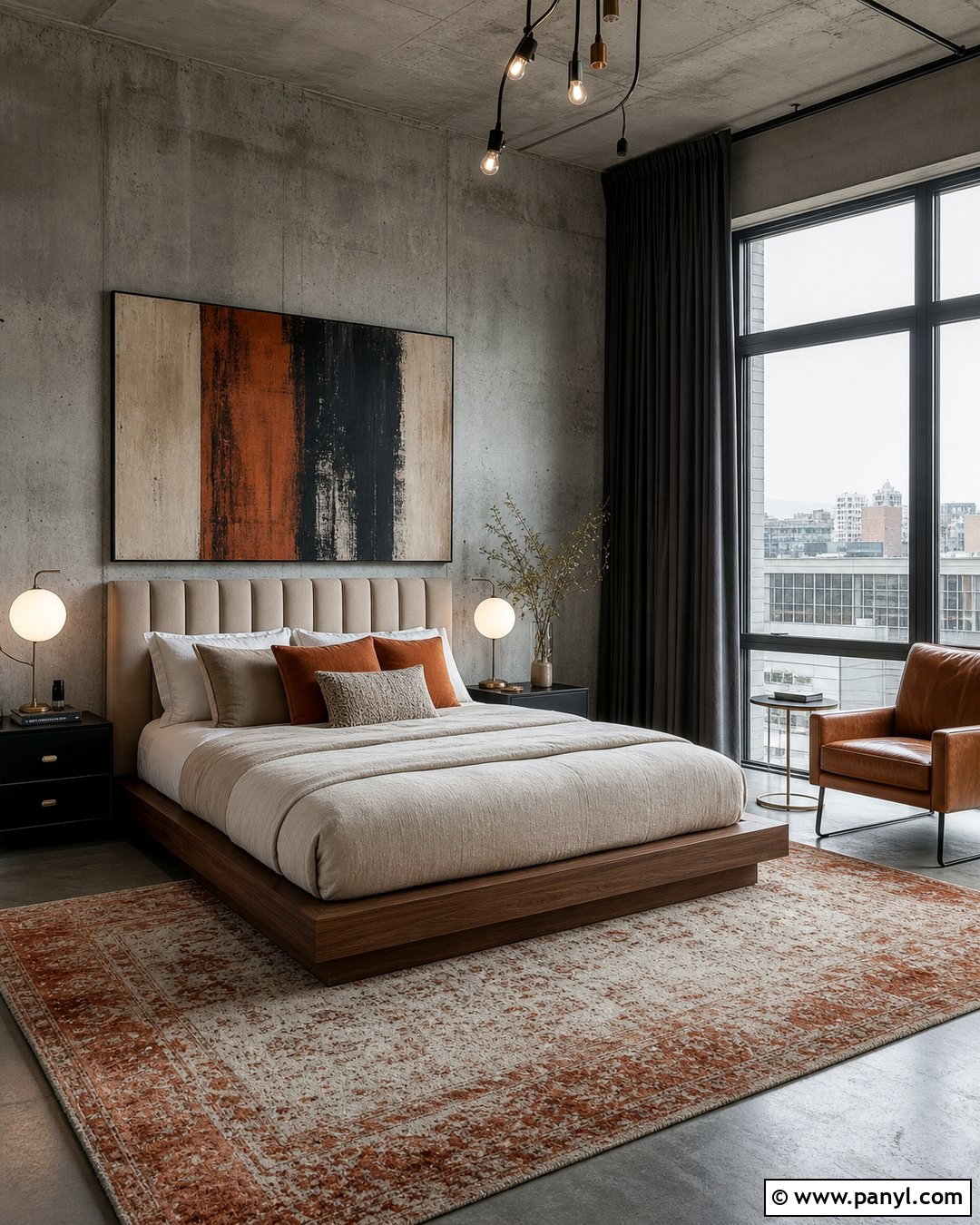 Concrete Gray Loft Bedroom - 20 Shades Of Gray For Walls