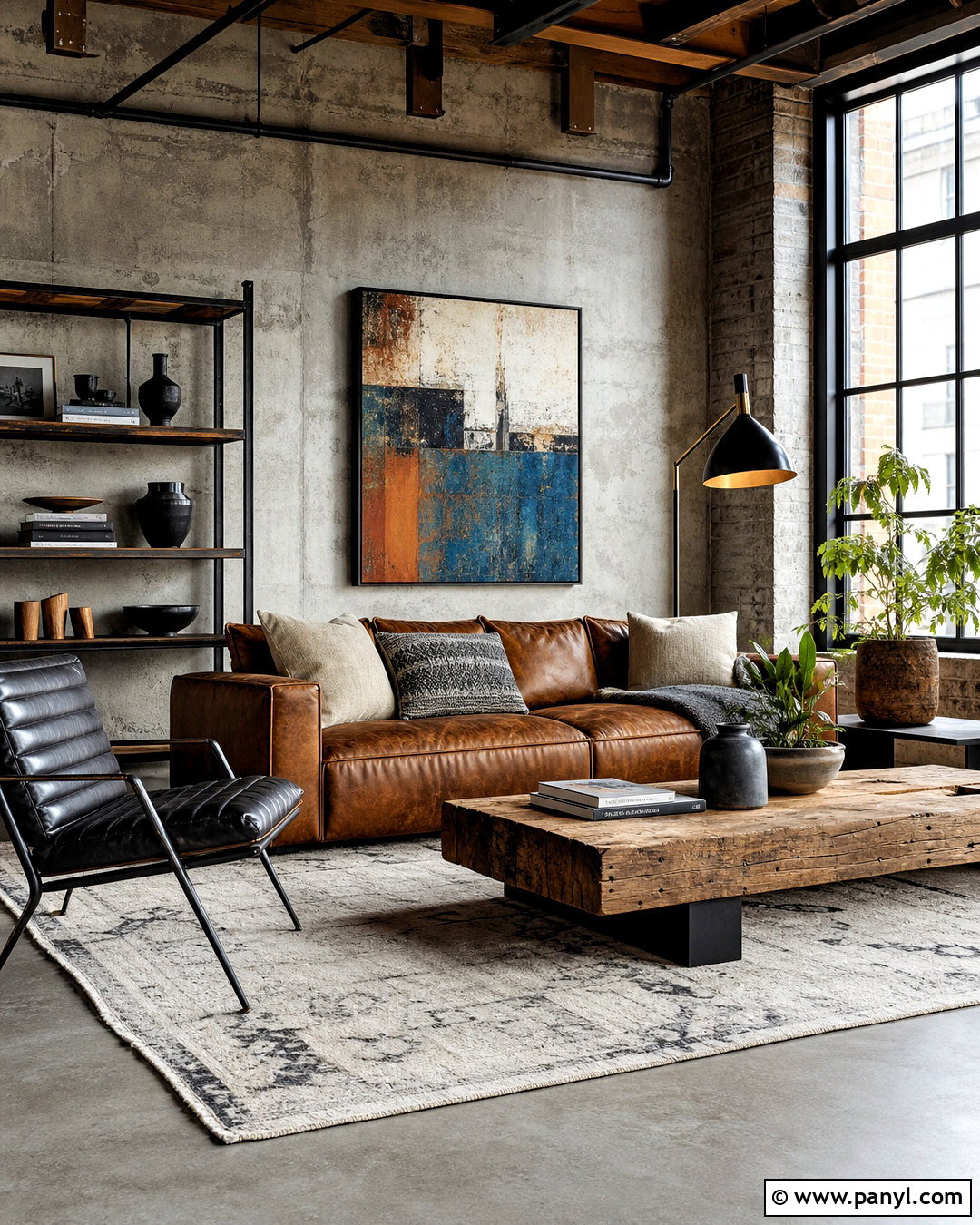 Concrete Gray Walls With Industrial Decor - 20 gray wall design ideas
