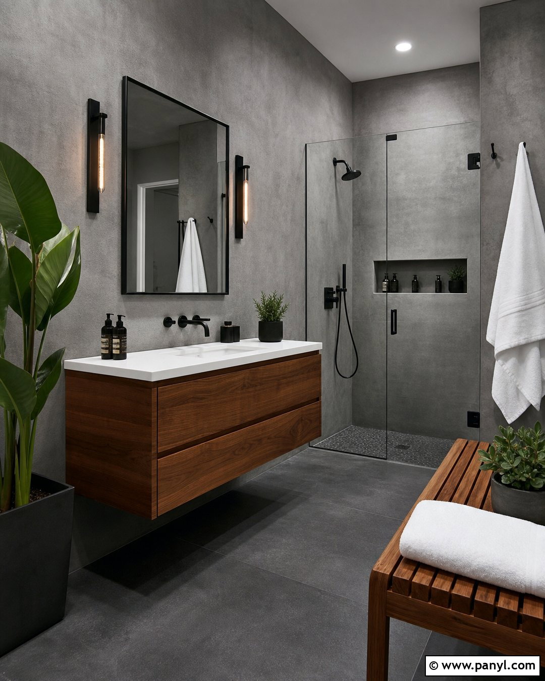 Concrete Grey Bathroom Walls - 20 Grey For Bathroom Walls