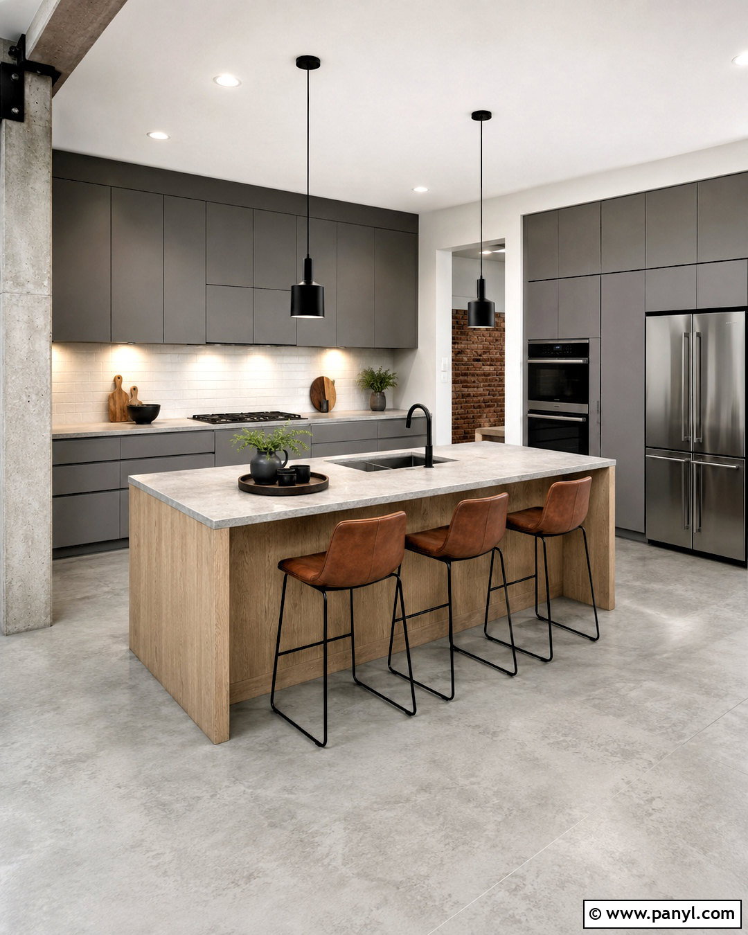 Concrete Kitchen With Light Grey Floors - 20 light grey floors kitchen ideas