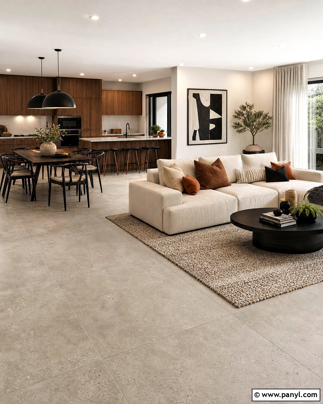Concrete Look Floor Tile - 20 home floor tiles design ideas