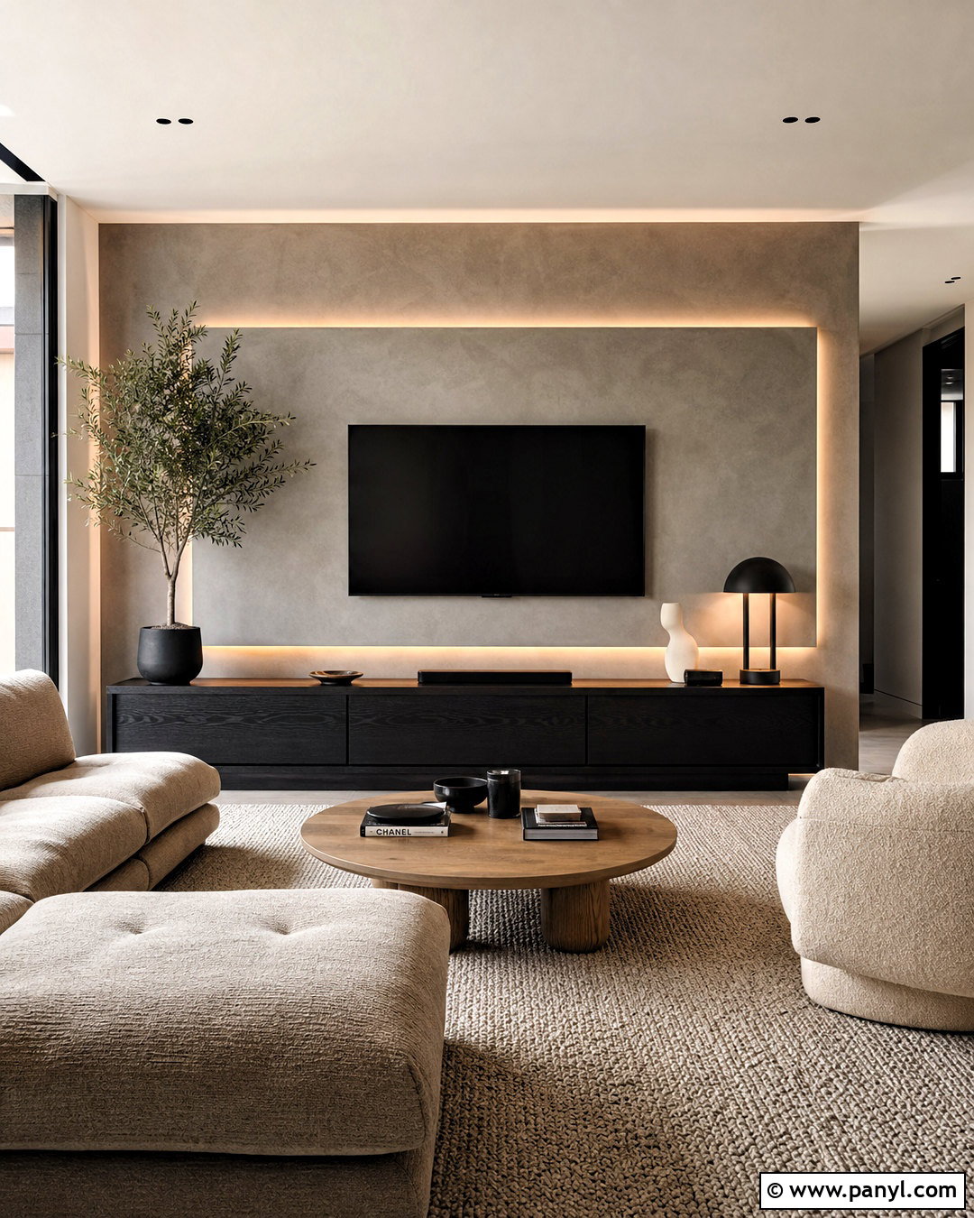 Concrete TV Back Wall - 20 tv back wall ideas