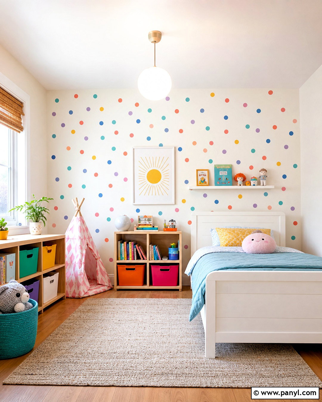 Confetti Dot Wall Painting - 20 fun wall painting ideas creative ideas
