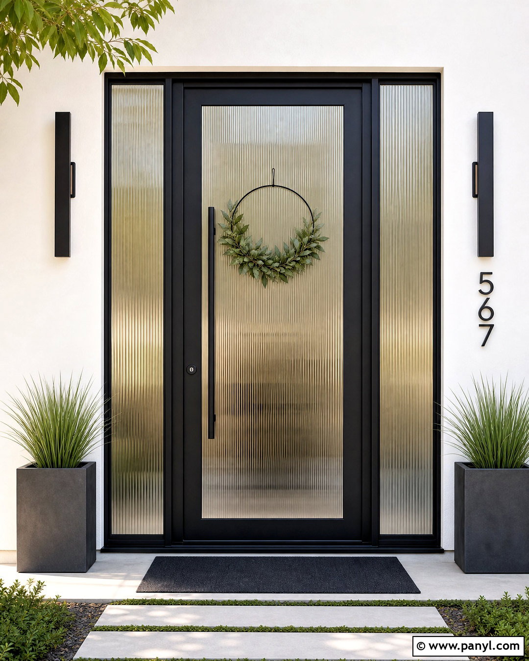 Contemporary Glass Front Door Decor - 20 front door decor ideas