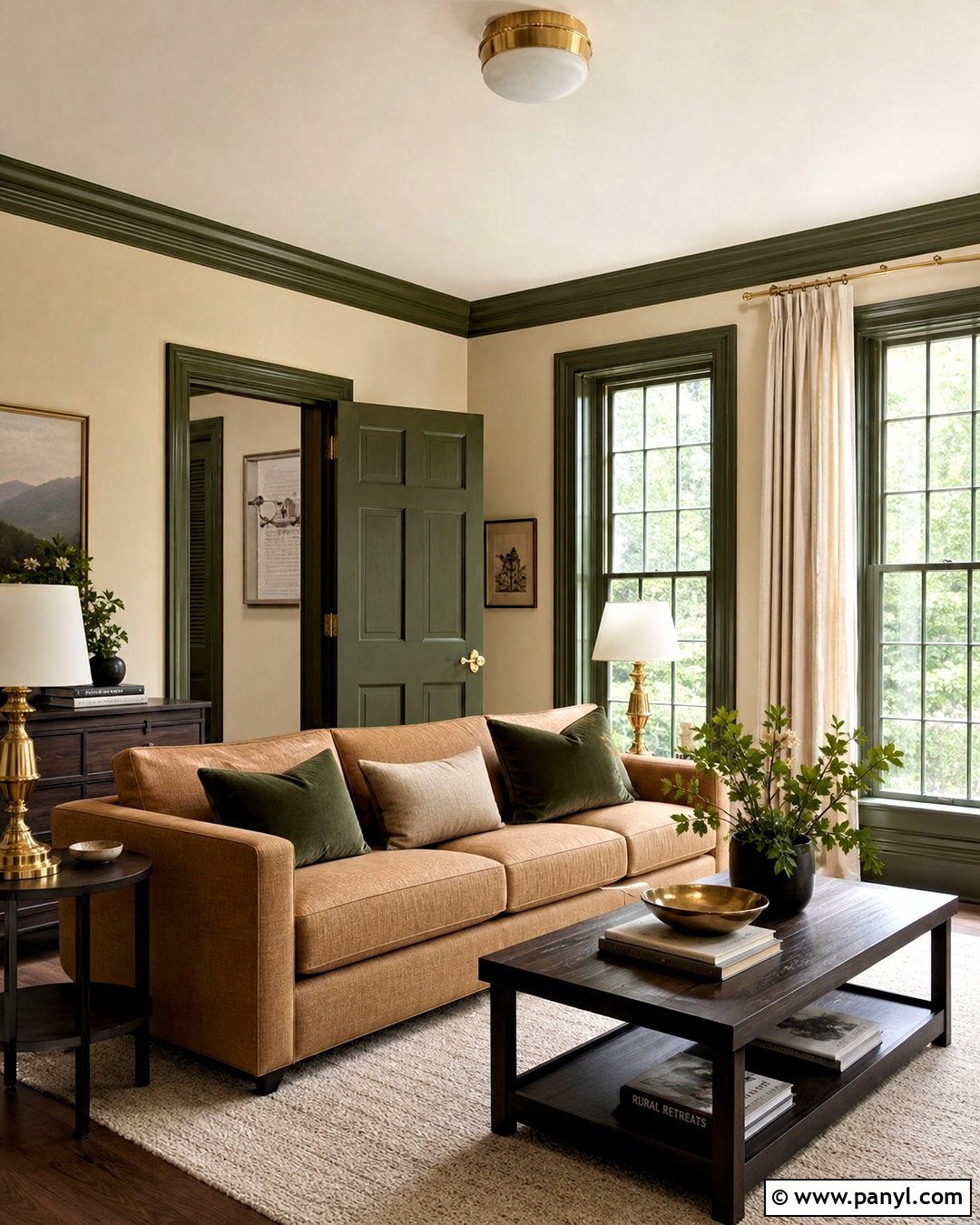 Contrast Trim Living Room - 20 room wall painting ideas