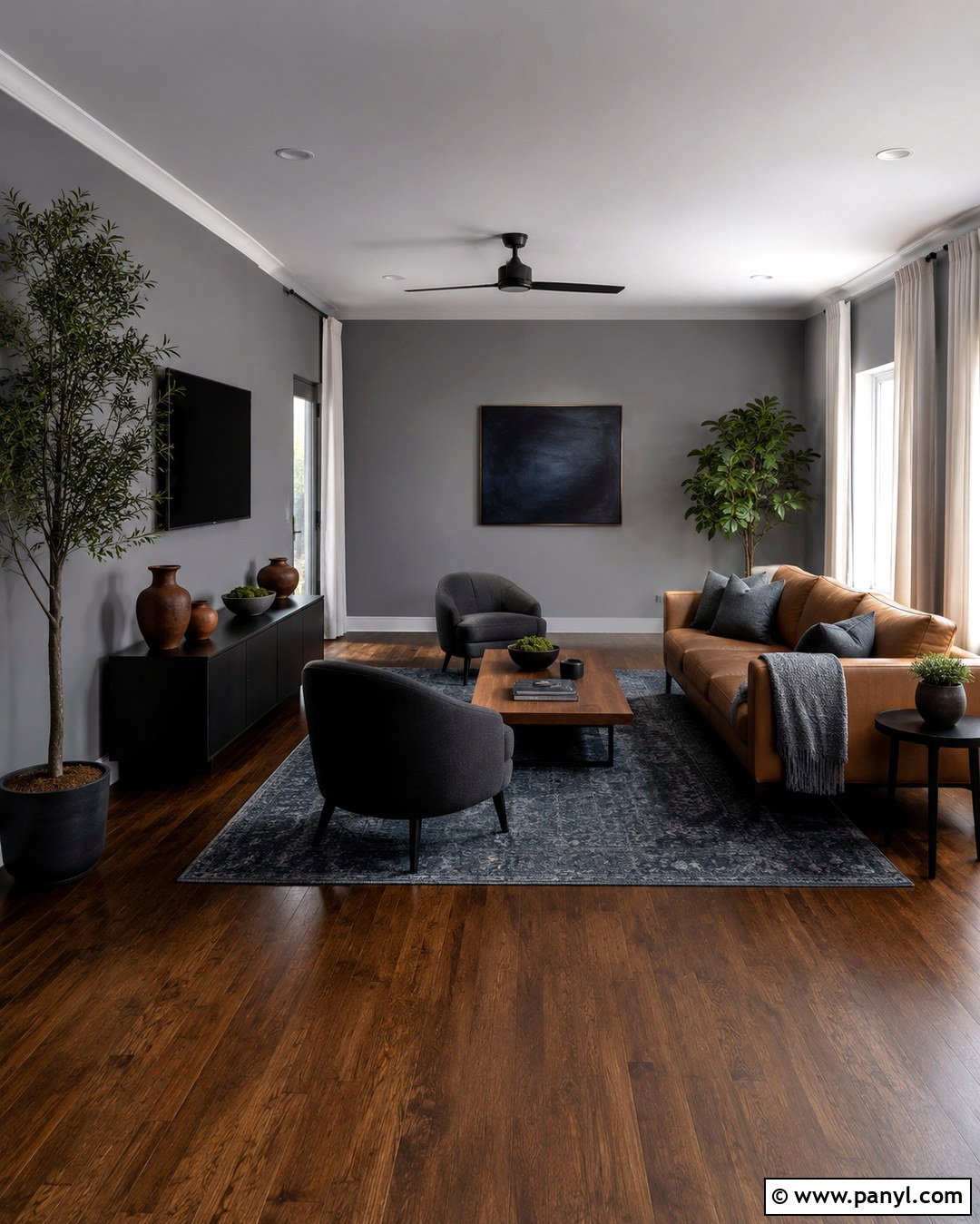 Cool Gray Walls With Walnut Floors - 20 Gray Walls Brown Floors