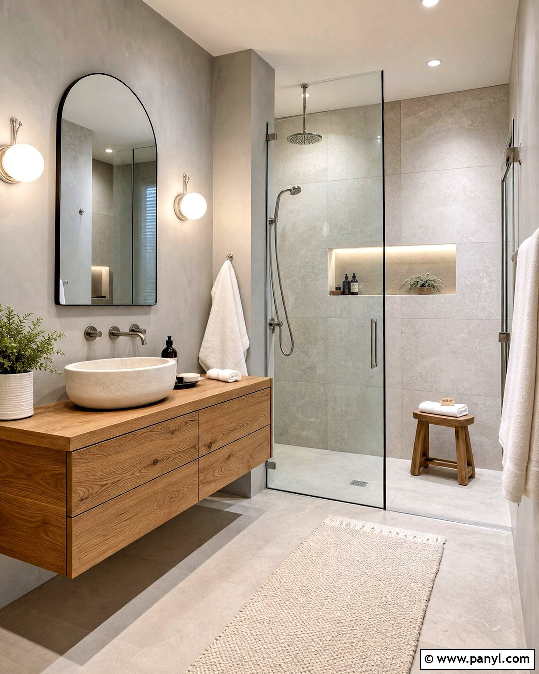 Cool Grey Lime Wash Bathroom - 20 grey lime wash ideas