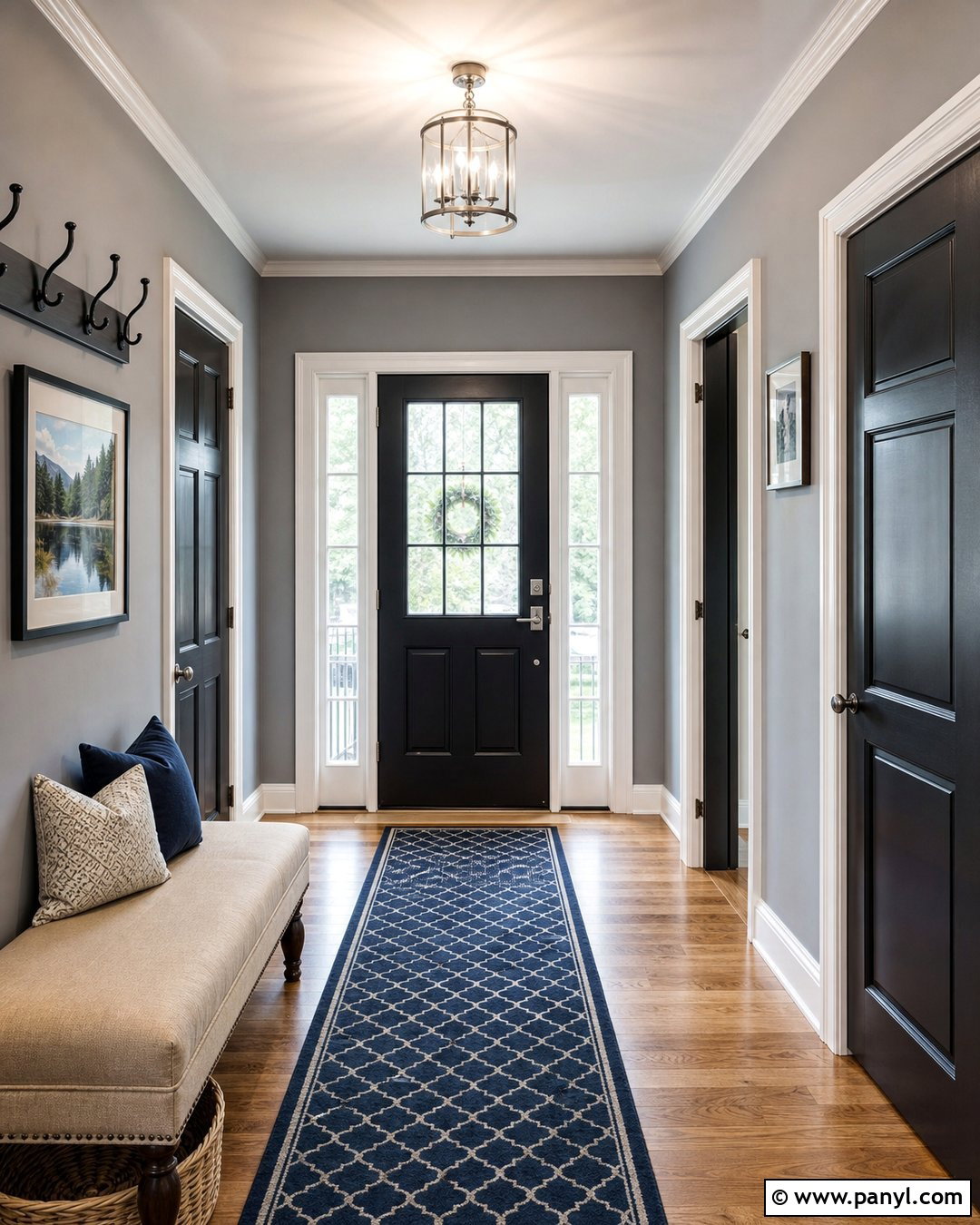 Cool Grey Walls With Black Doors - 25 Grey Walls With Black Doors