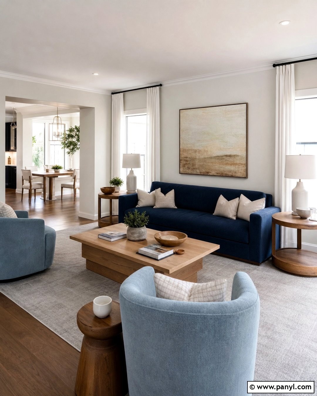 Cool Off White Walls With Blue Furniture - 35 off white wall color ideas