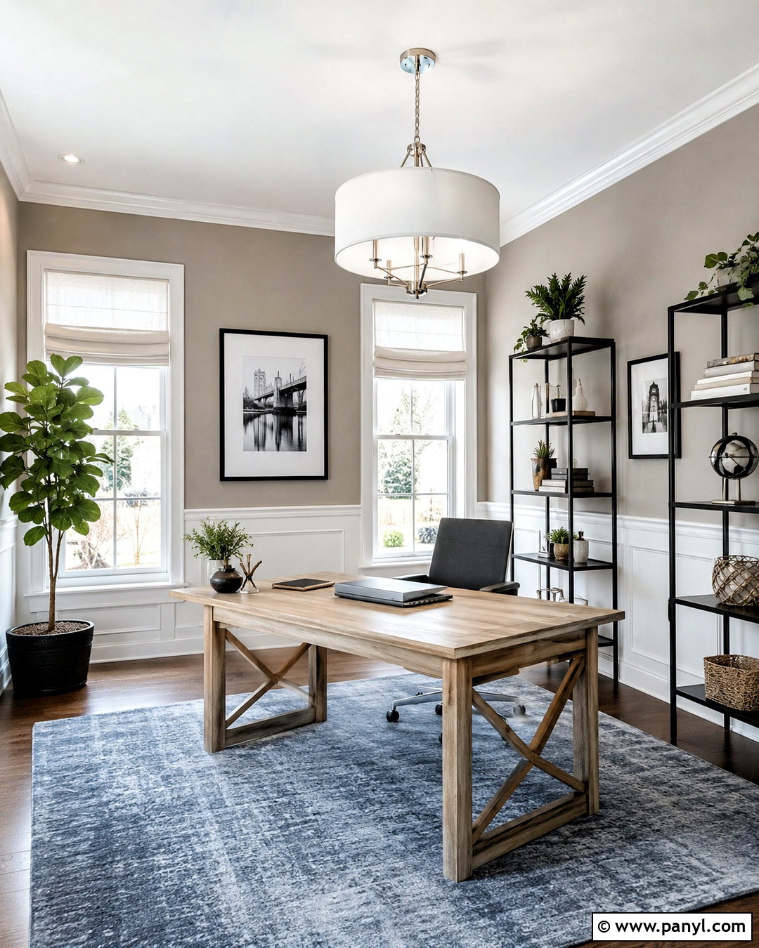 Cool Taupe Walls With Crisp White Trim - 35 Taupe Wall Color Ideas