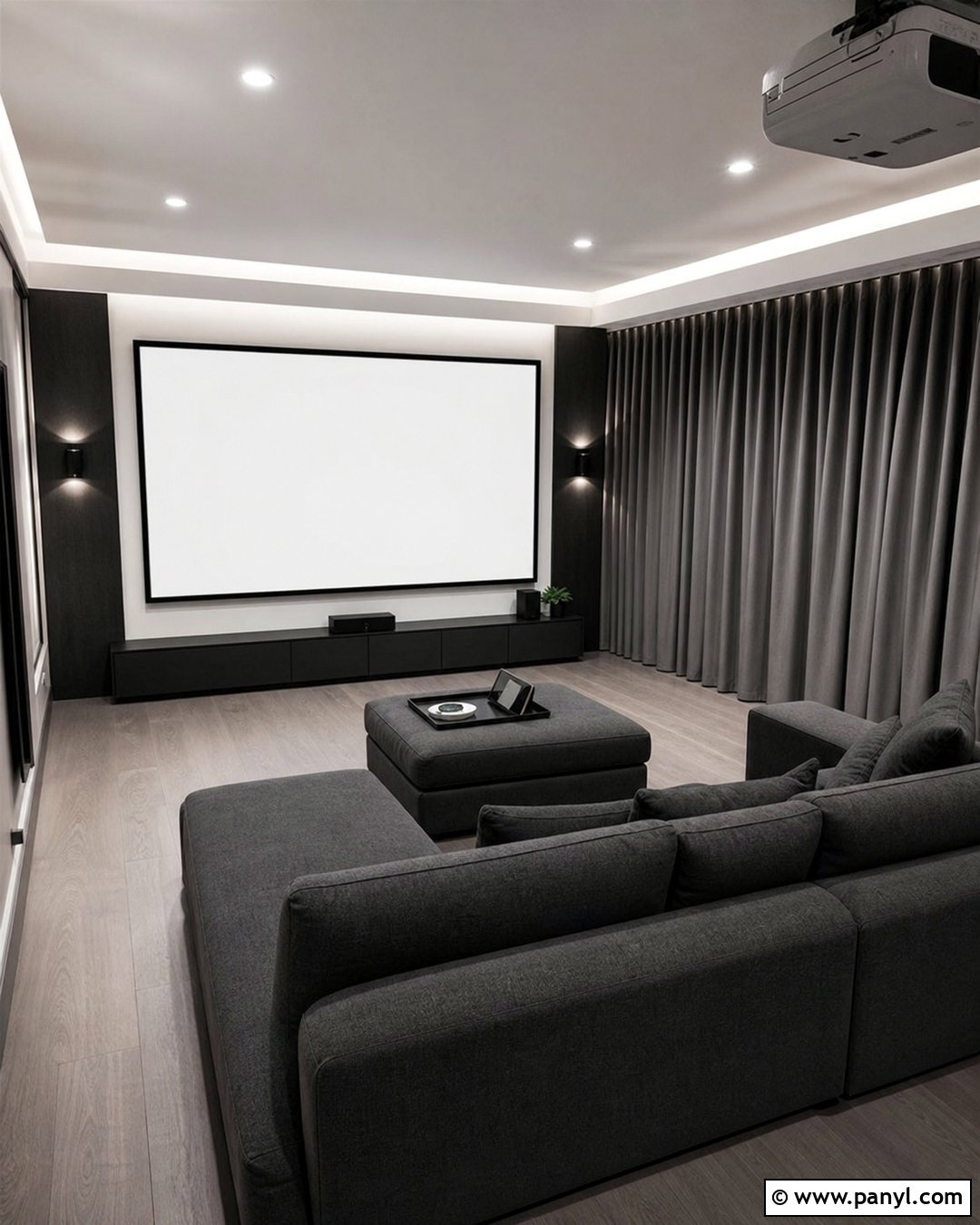 Cool White Projector Wall - 20 Projector Wall Color Ideas