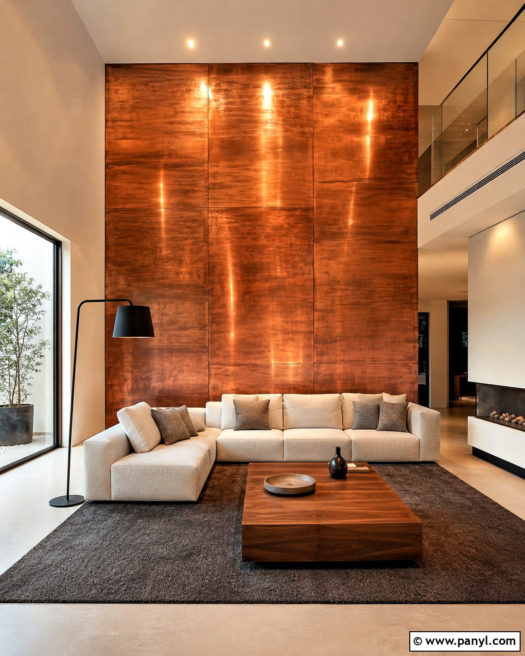 Copper Accent Wall - 20 copper wall ideas