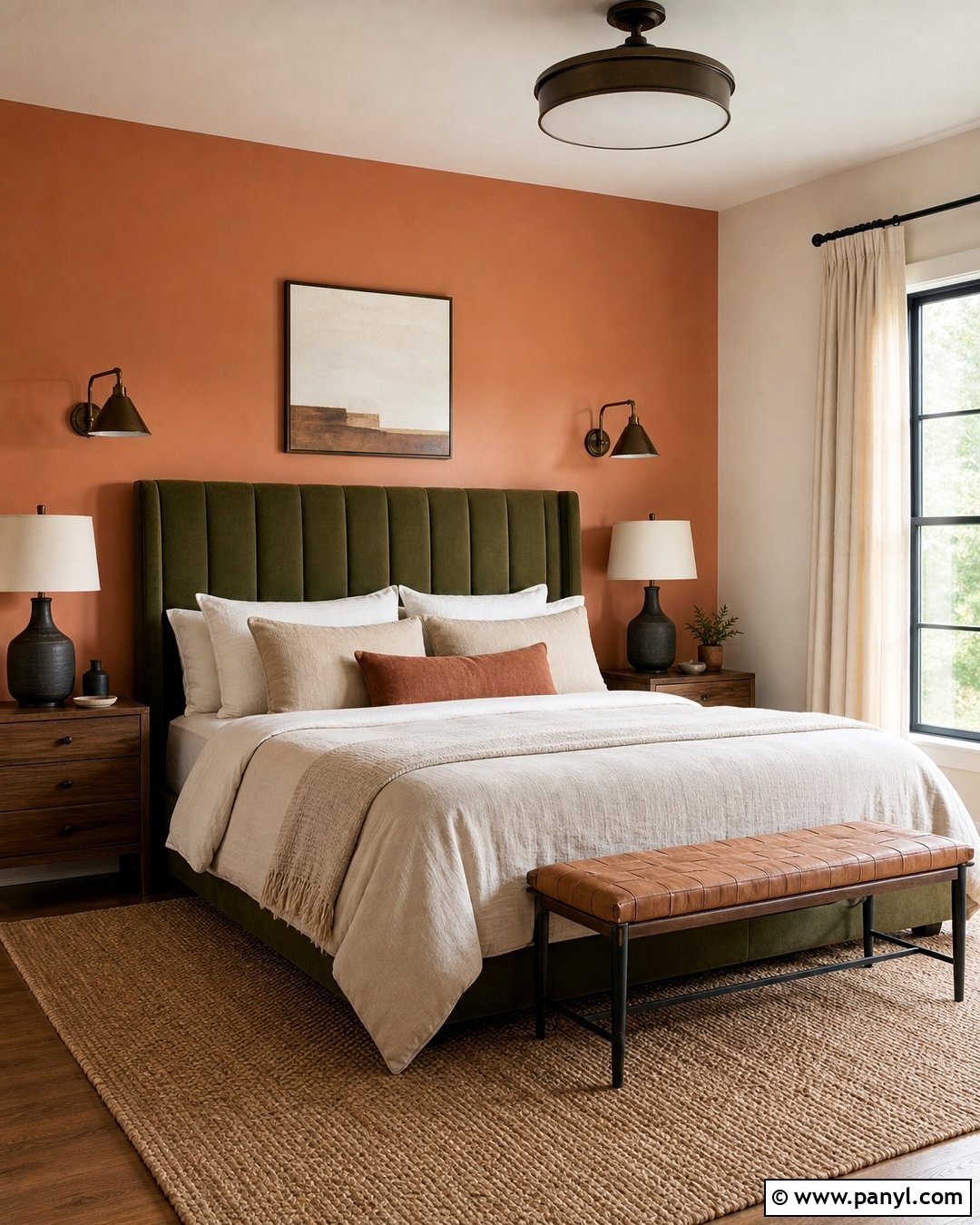 Copper And Olive Green Bedroom - 25 Copper Wall Color Ideas