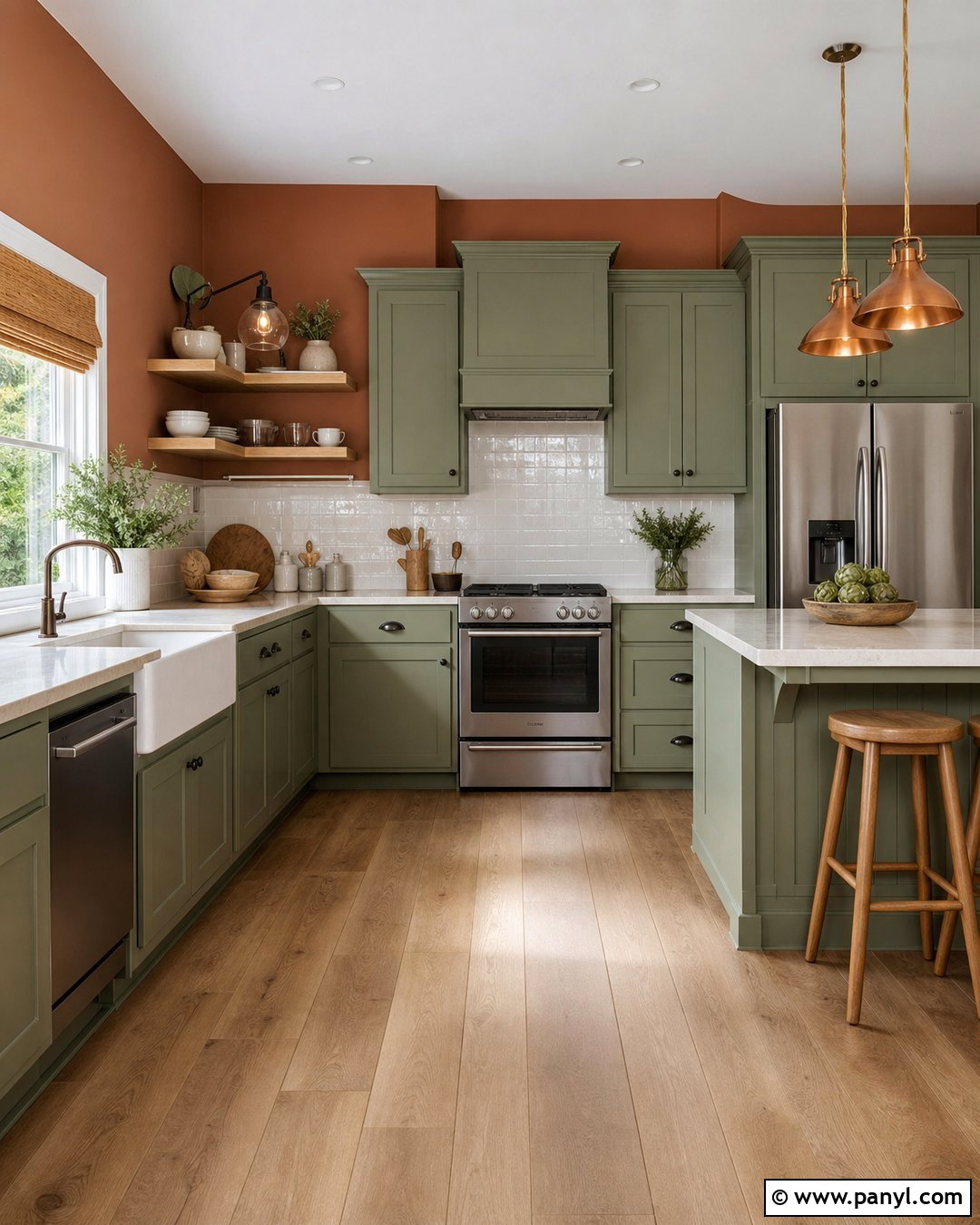 Copper And Sage Green Kitchen - 25 Copper Wall Color Ideas