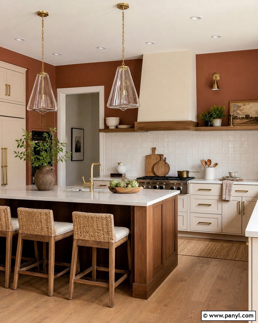 Copper Brown Kitchen Walls - 35 Brown Wall Color Ideas