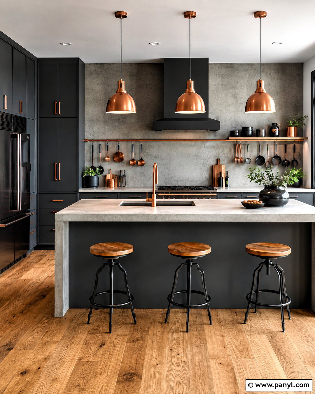 Copper Charcoal And Concrete Metallic Palette - 20 metallic color palette ideas