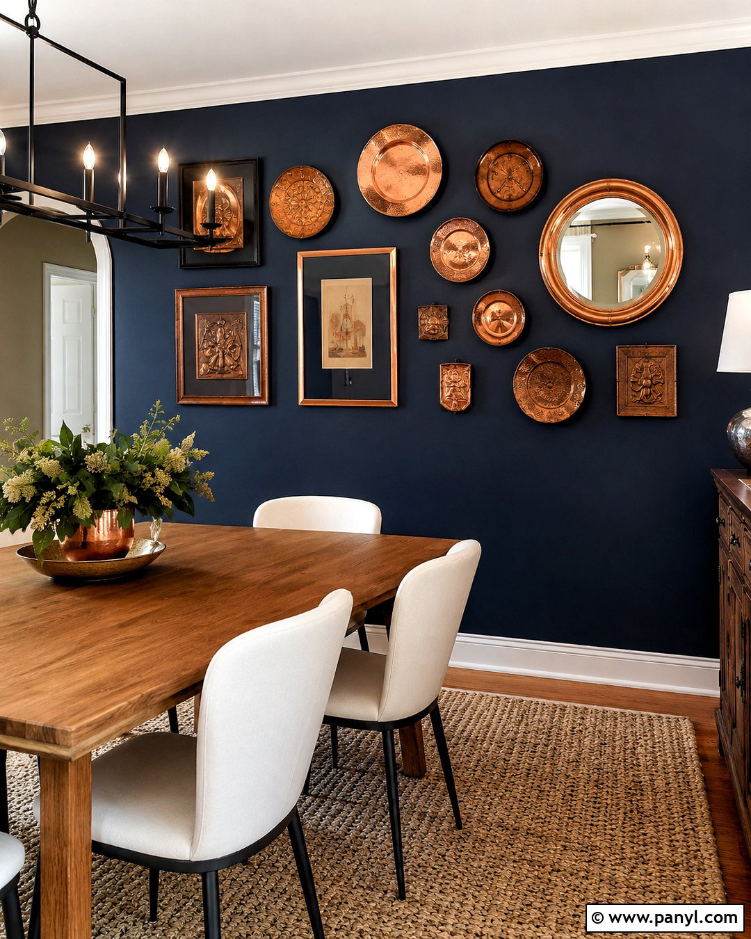 Copper Gallery Wall - 20 copper wall ideas