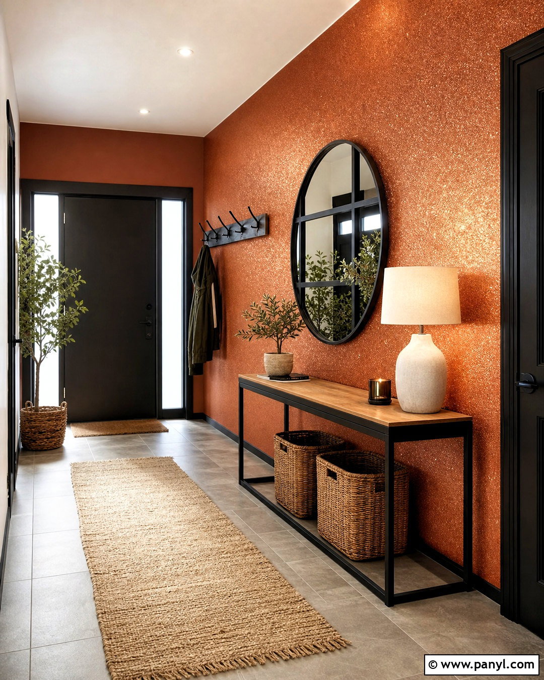 Copper Glitter Wall Entryway - 20 glitter walls