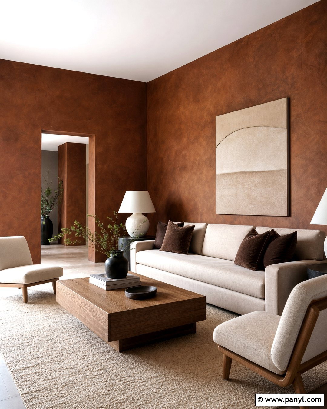 Copper Limewash Living Room - 25 Copper Wall Color Ideas