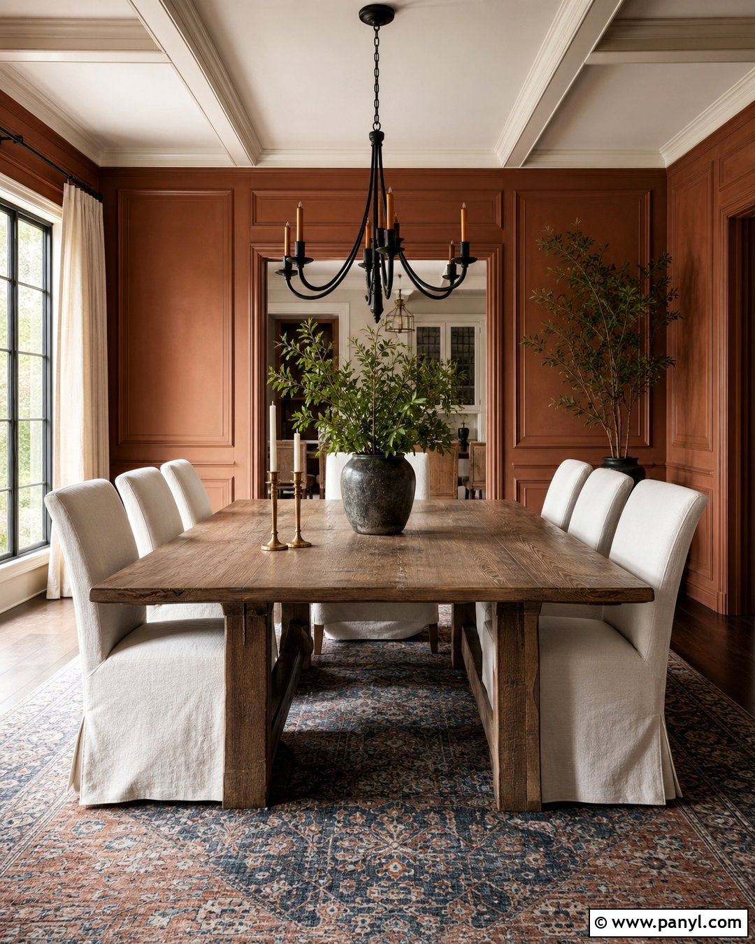 Copper Paneled Dining Room - 25 Copper Wall Color Ideas