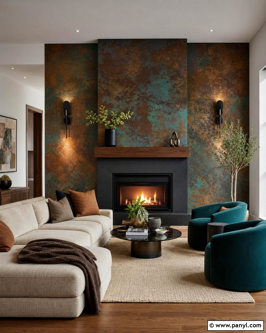 Copper Patina Wall Texture - 50 wall colour texture ideas
