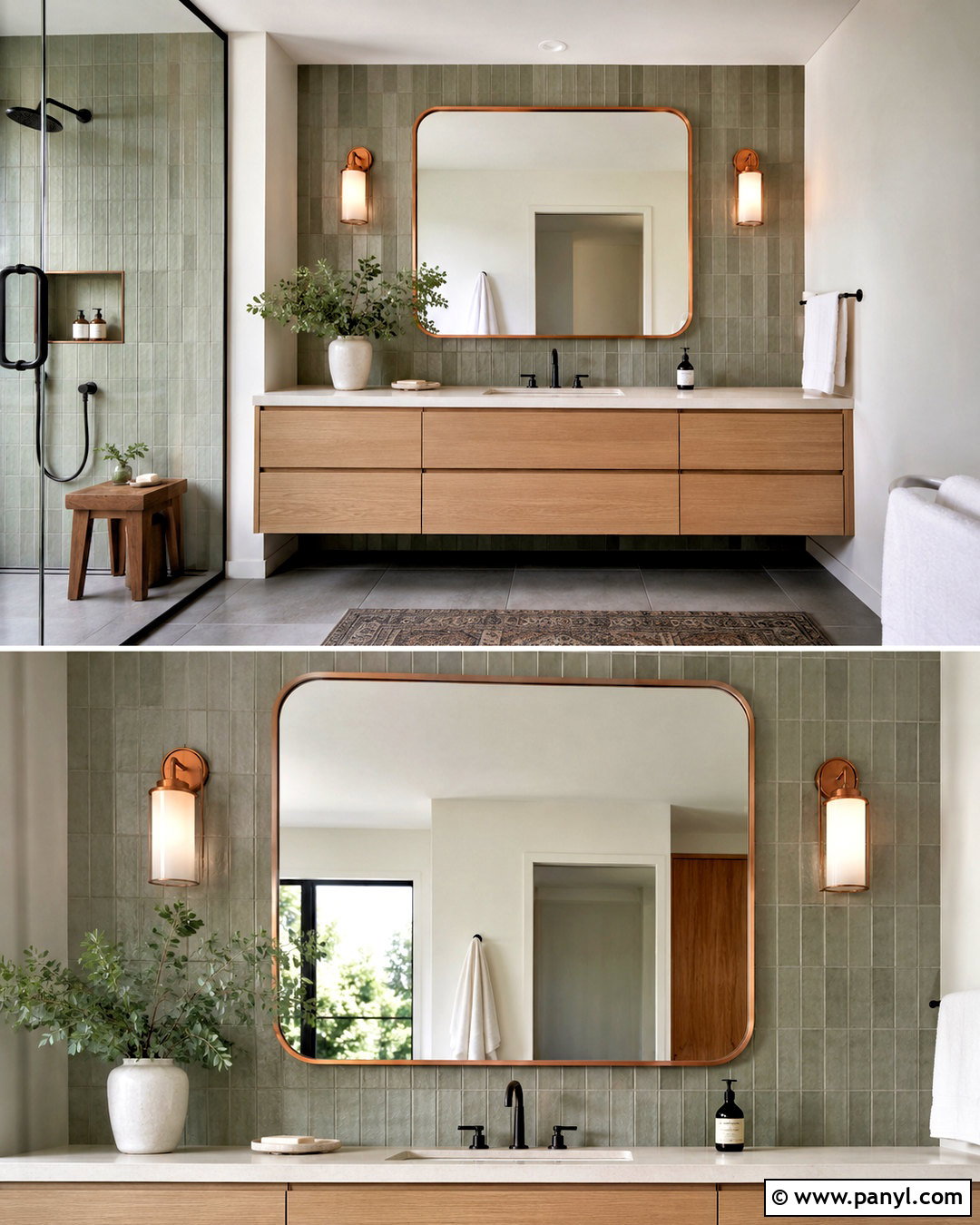 Copper Wall Mirror - 20 copper wall ideas