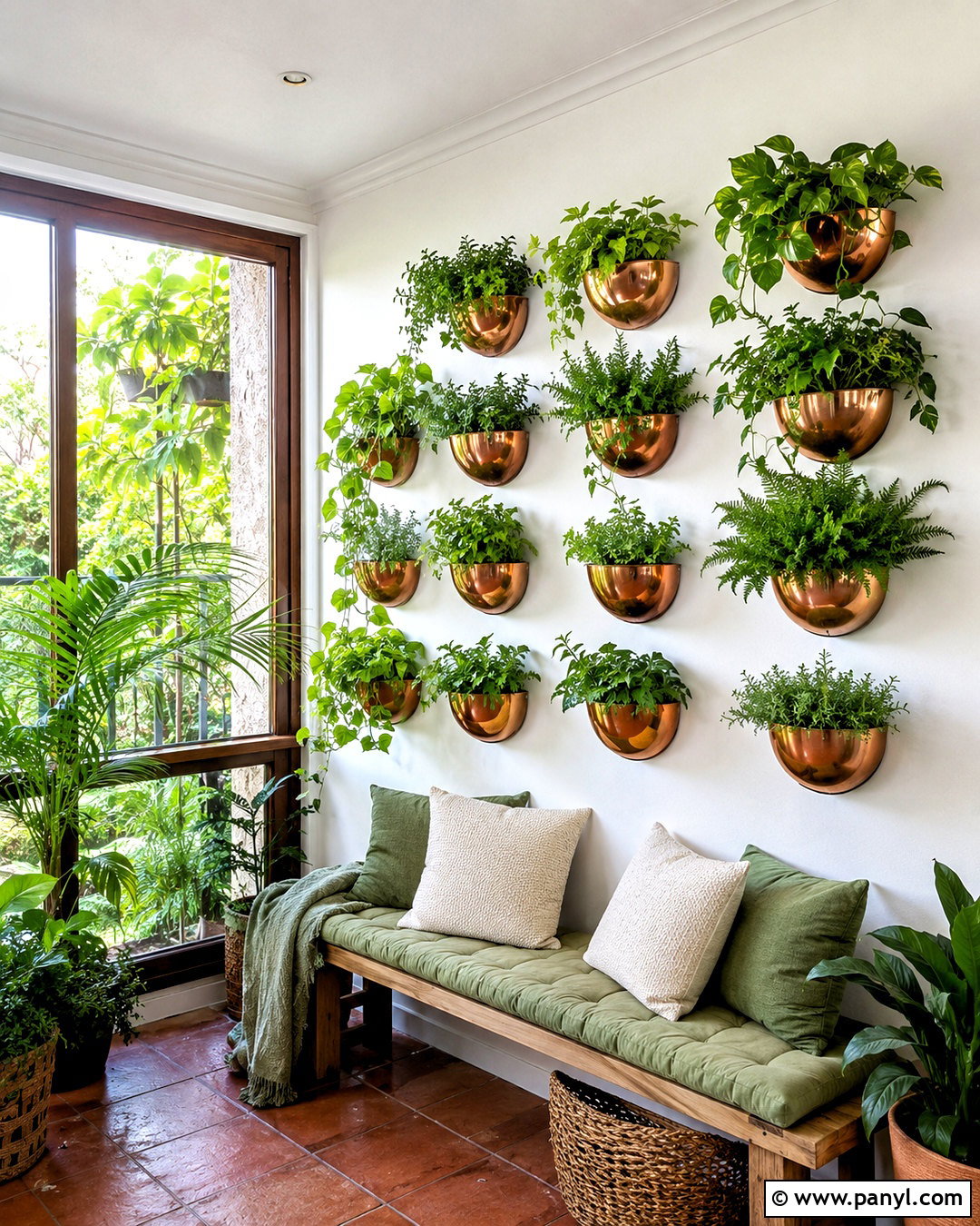 Copper Wall Planters - 20 copper wall ideas