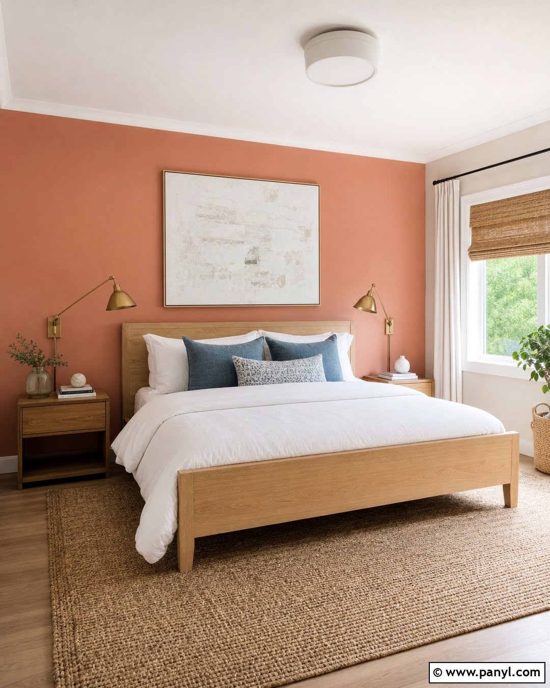Coral Accent Wall - 35 accent wall color ideas
