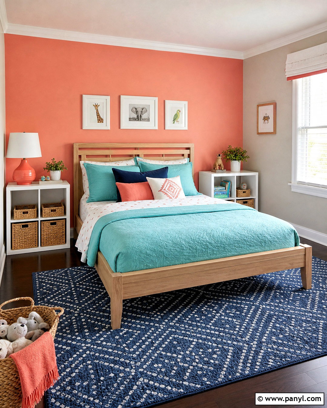 Coral Accent Wall Kids Room - 20 kids room wall color ideas