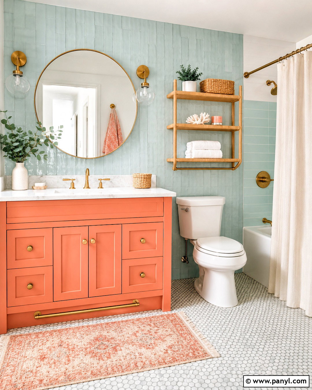 Coral And Aqua Bathroom - 20 coral color palette ideas