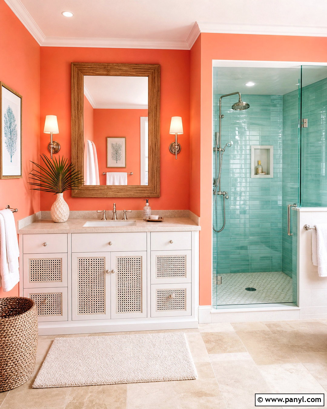Coral And Aqua Bathroom - 20 coral bathroom ideas