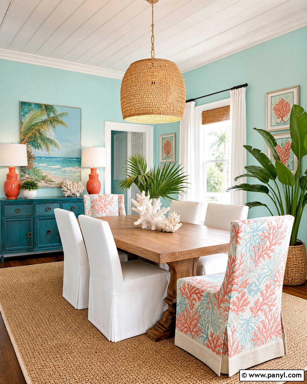 Coral And Aqua Beach House Palette - 20 beach house color palette ideas