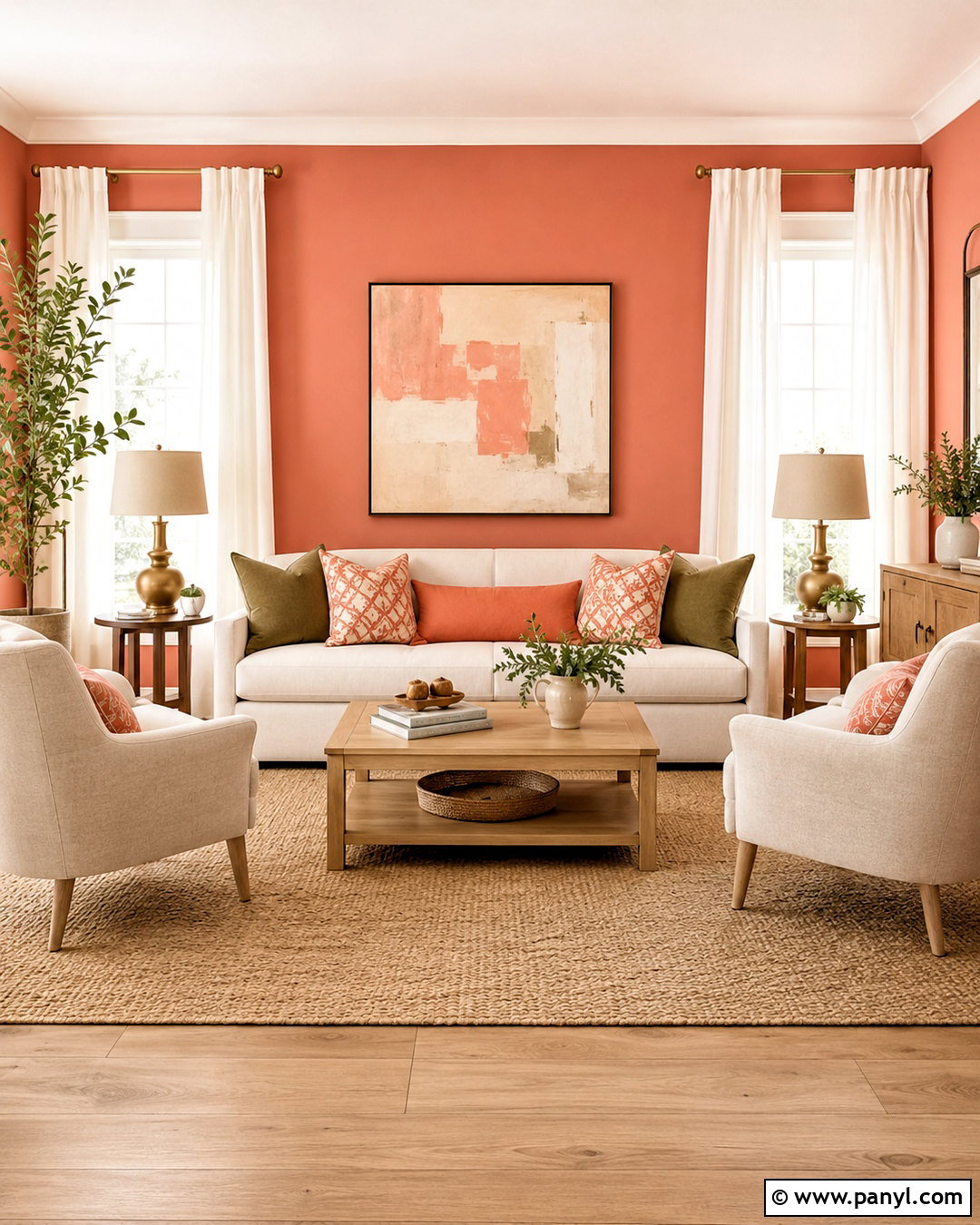 Coral And Cream Living Room - 20 coral interior ideas