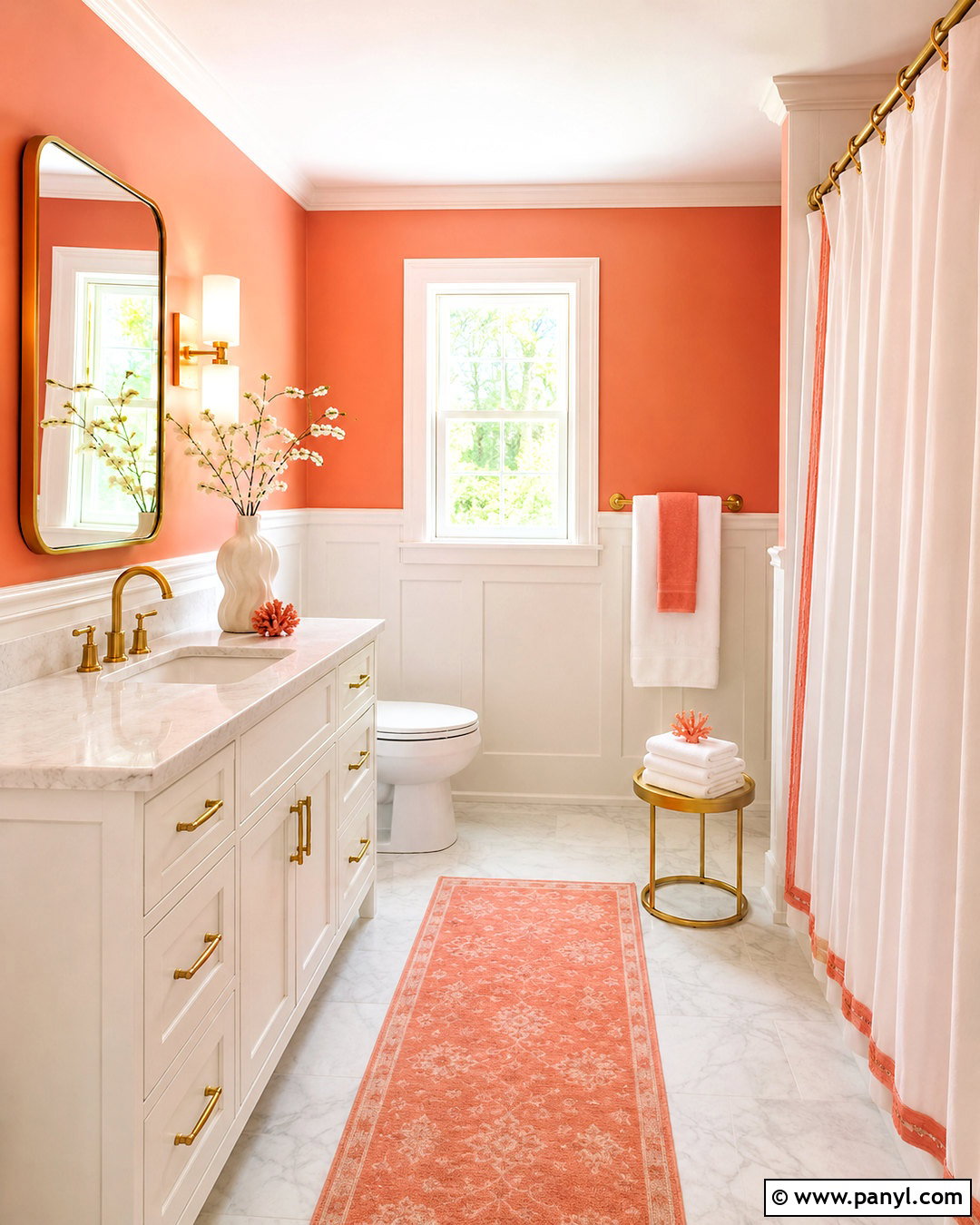 Coral And Gold Bathroom - 20 coral bathroom decor ideas