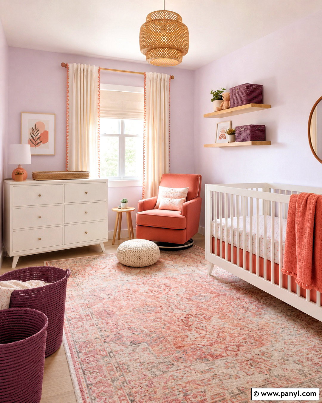 Coral And Lavender Nursery - 20 coral color palette ideas