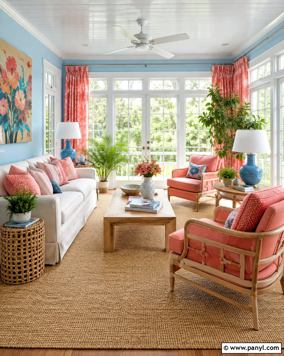 Coral And Light Blue Color Combination - 20 color combination for home ideas