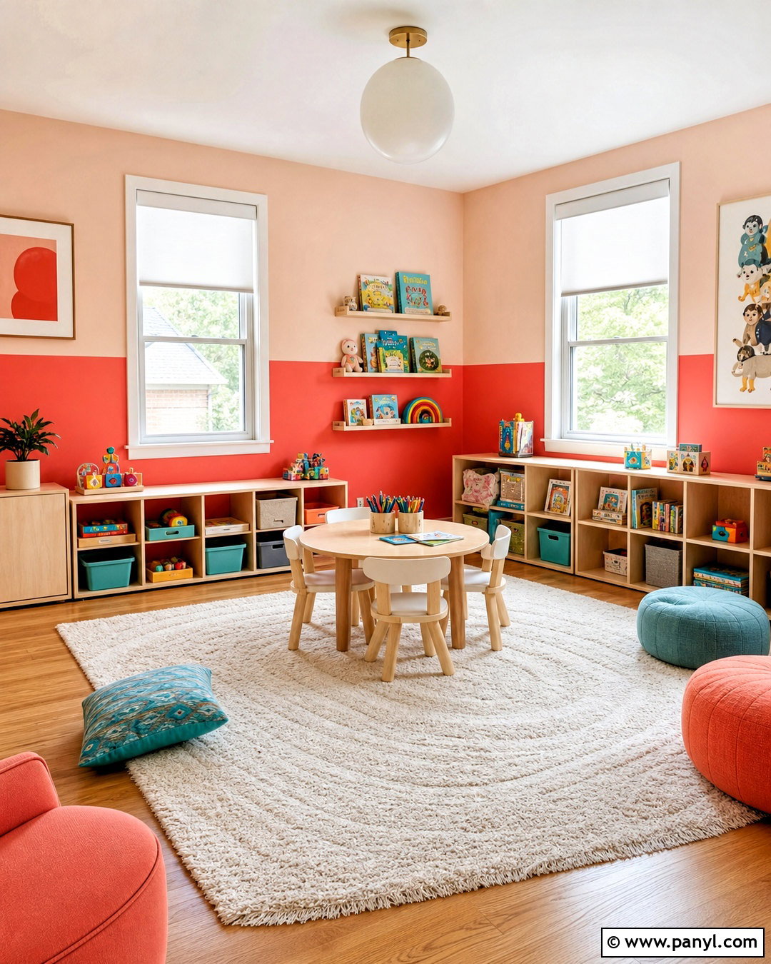 Coral And Peach Split Wall Paint - 20 split wall paint color schemes