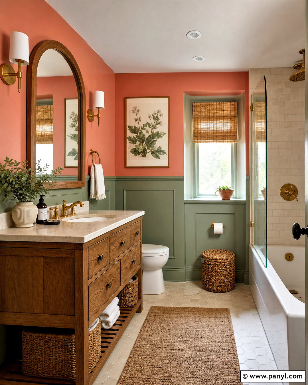 Coral And Sage Green Bathroom - 20 coral bathroom ideas