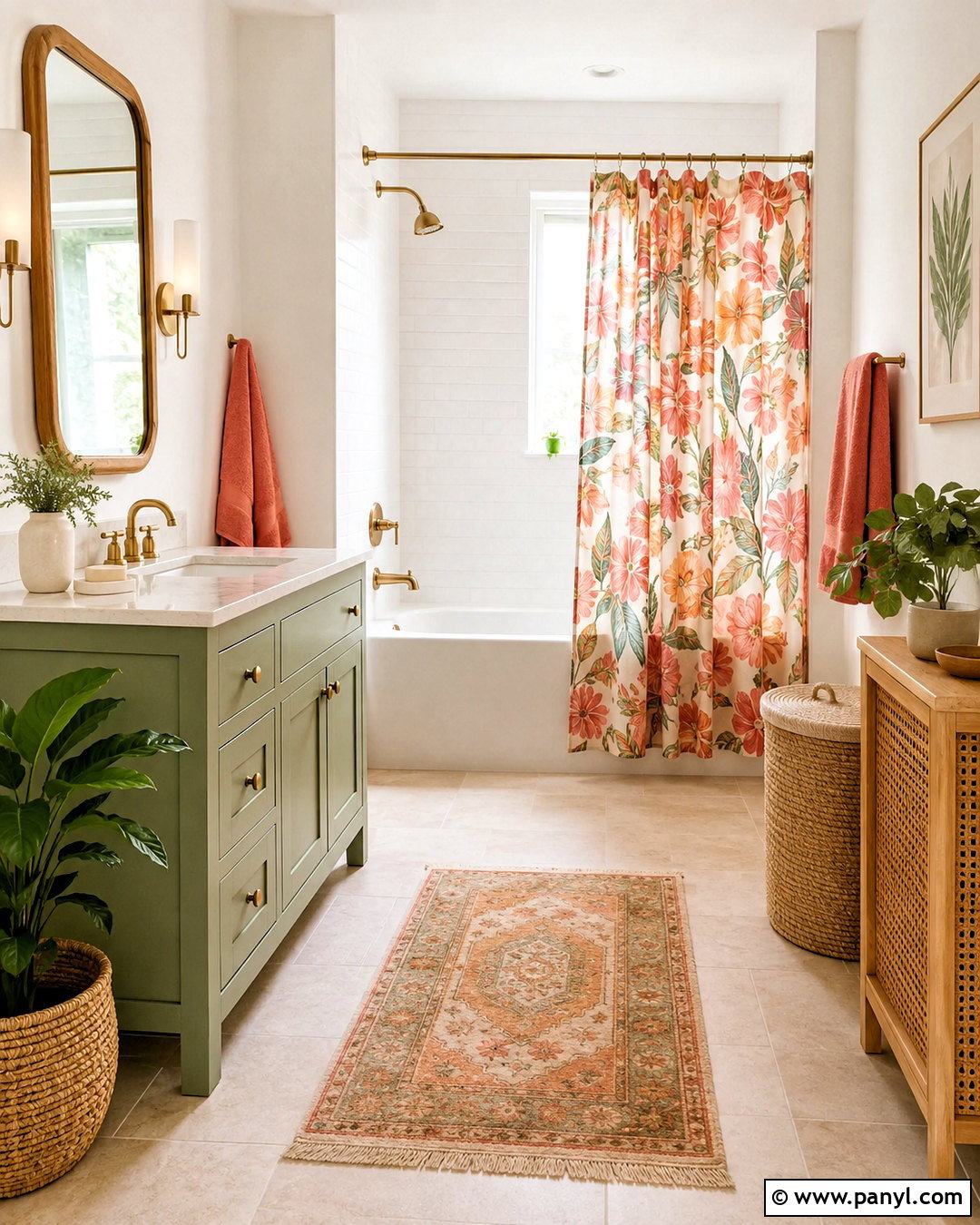 Coral And Sage Green Bathroom - 20 coral bathroom decor ideas